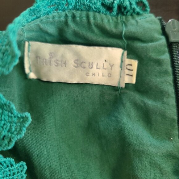 Trish Scully Emerald Green Lace Long Dress Sz 10 Spring Easter Elegant Party - Picture 5 of 9